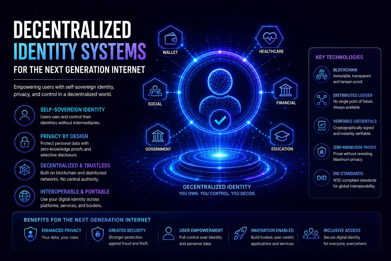 Decentralized Identity Systems for the Next Generation Internet